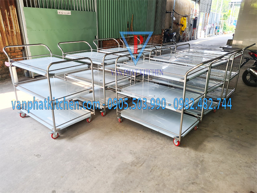 Xe đẩy inox công nghiệp